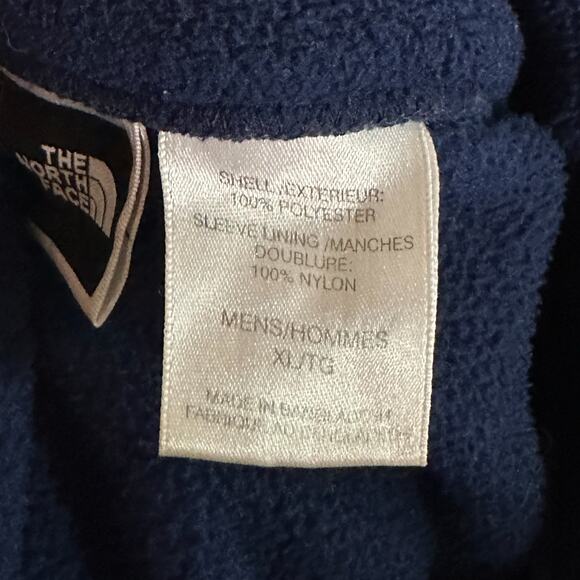 The North Face Men’s Navy Blue Zip Up Fleece Jacket, XL, Pre-owned - Picture 5 of 6